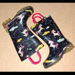 Western Chief Unicorn Girls Light Up Rain Boots Size 5 - 6